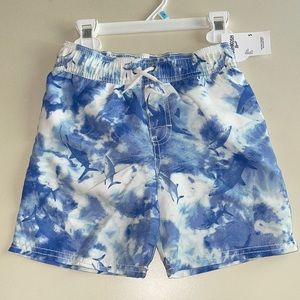 OshKosh B’gosh Tie Dye Shark Print Swim Trunks